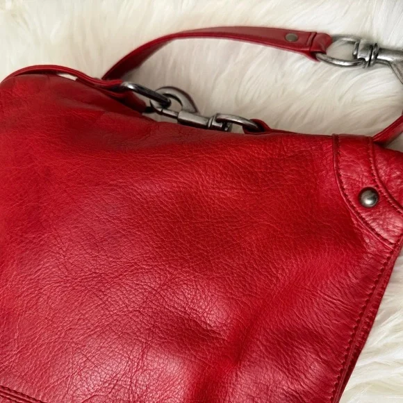 Rebecca Minkoff RED Leather RARE MINI Nikki Hobo Shoulder Bag - Picture 10 of 13